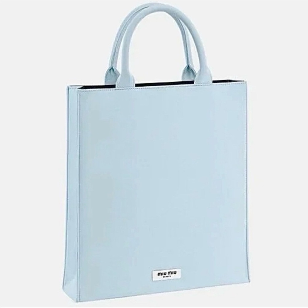Miu Miu Beauty Light Blue Tote Bag
